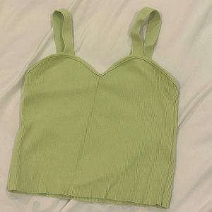 Zara Green Sweetheart Tank Top - Size Small